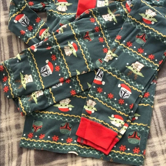 Star Wars Kids Pajama Set by Hanna Andersson size 10 - Green and Red - Picture 7 of 9